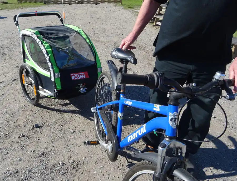 BK-Flottarens cykel med vagn för utlåning